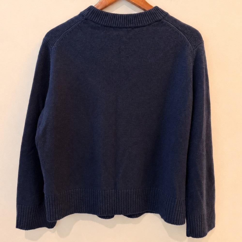Quince Mongolian Cashmere Oversized Crewneck Sweater Navy Small NWOT - Picture 6 of 12